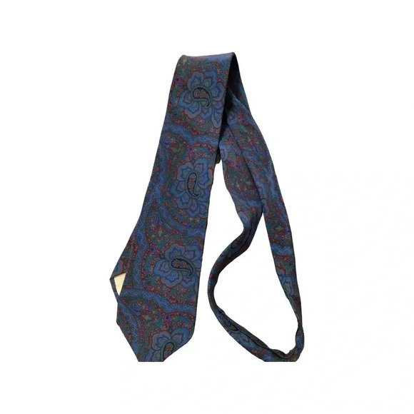 Fumagalli’s Pure Silk Blue Men’s 100% Silk Tie - Picture 5 of 5